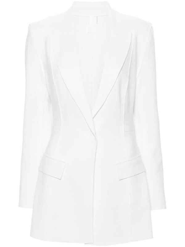 exposed-seams single-breasted blazer