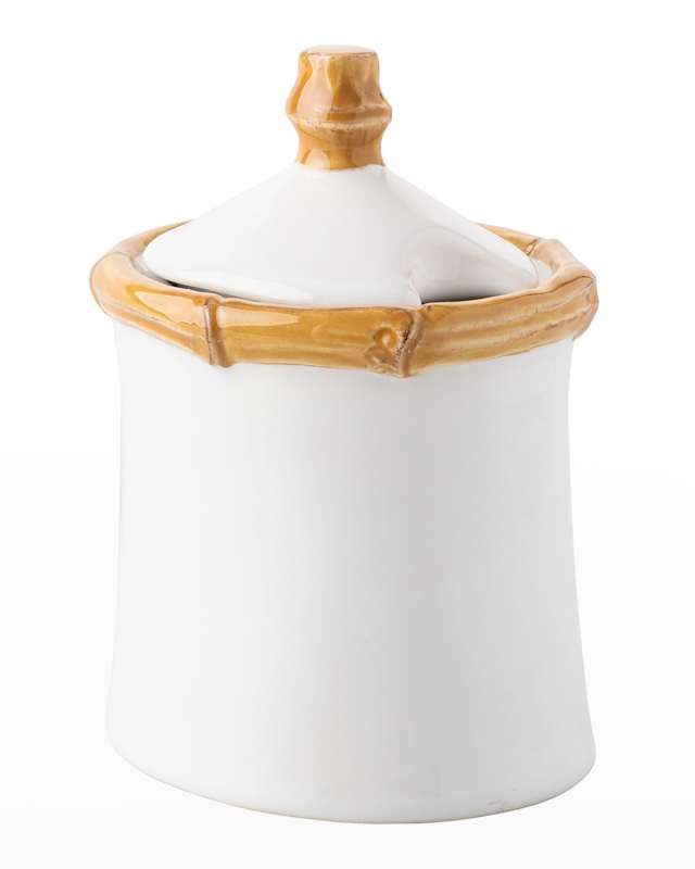 Bamboo Sugar Bowl with Lid- Natural