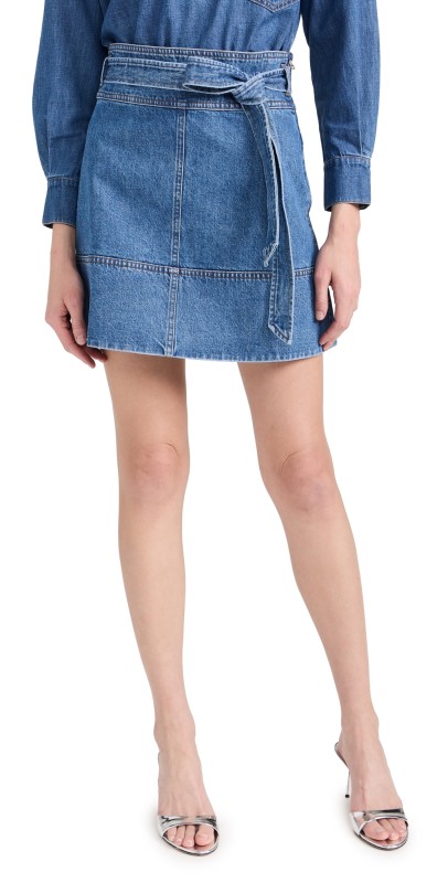Tanya Taylor Courtney Skirt Medium Indigo Blue
