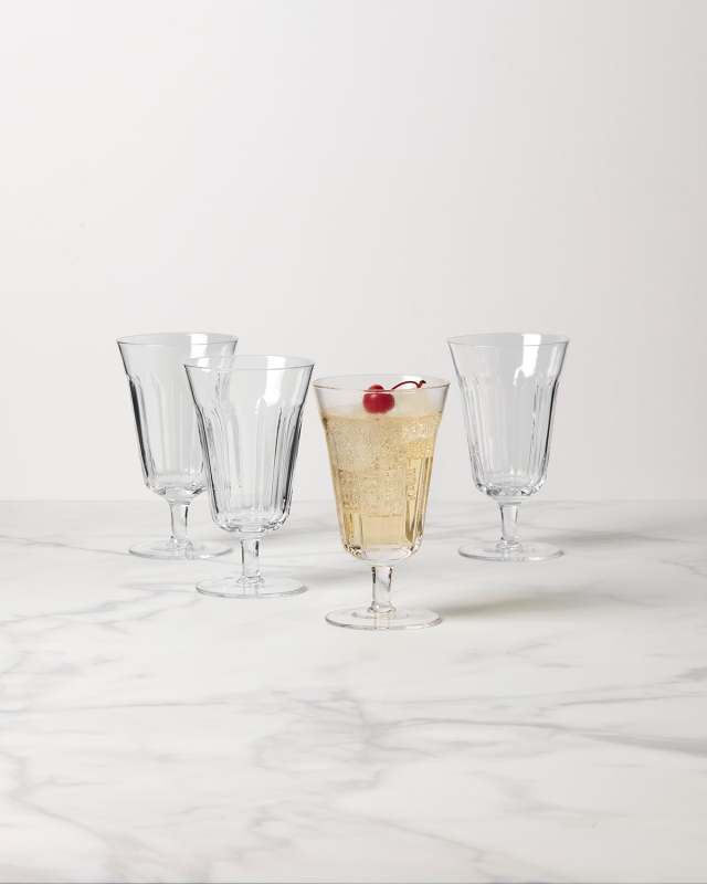 French Perle Tall Stem Glasses, Set of 4