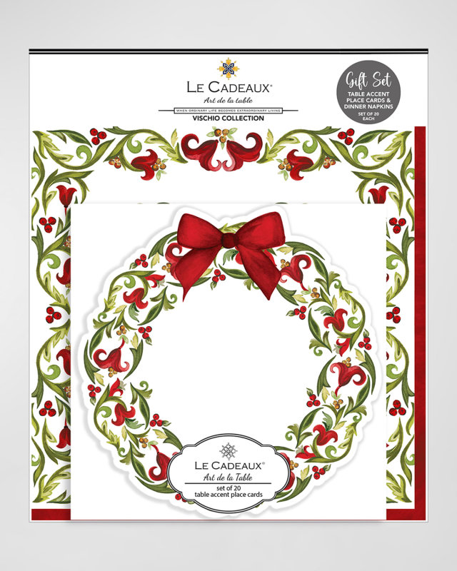 Table Accent Place Cards and Dinner Napkins Gift Set