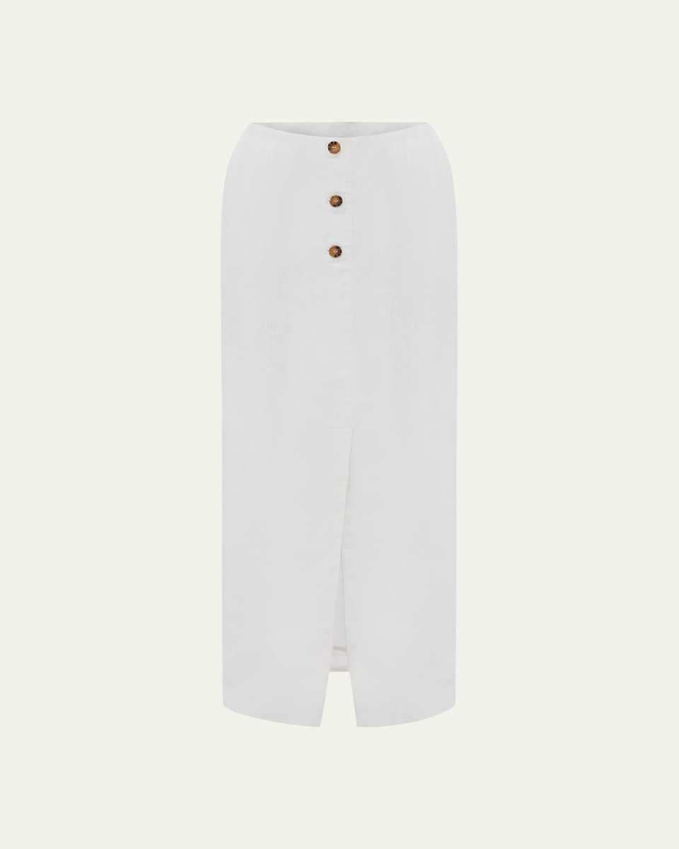 Gigi Linen Column Skirt