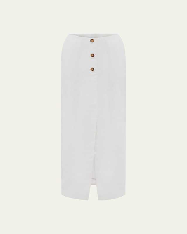 Gigi Linen Column Skirt