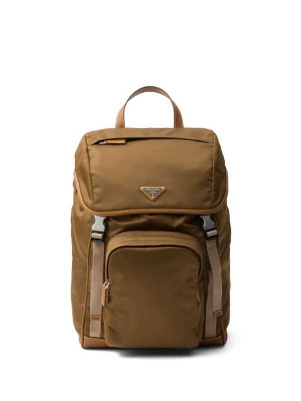 triangle-logo buckled backpack
