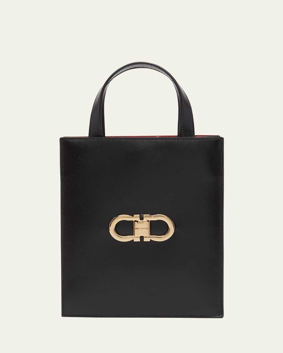 Double Gancio Bicolor Mini Tote Bag