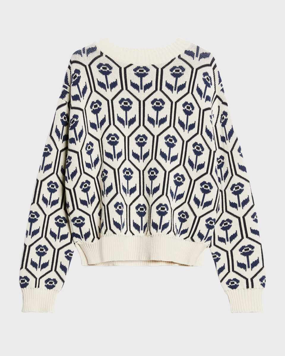 Odeon Crewneck Floral Intarsia Sweat