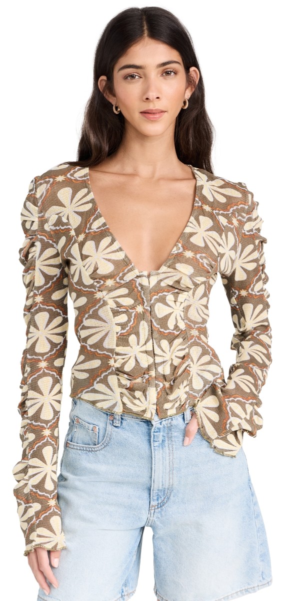 Free People Through The Meadow Top Dried Basil Combo