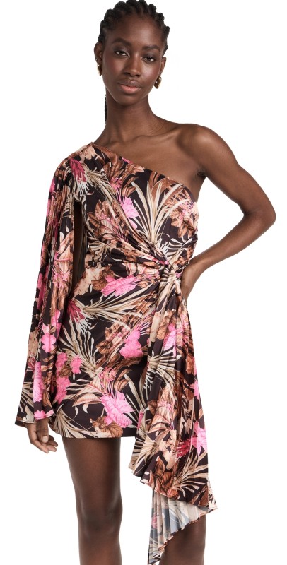 Significant Other Pixi Mini Dress Chocolate Botanical