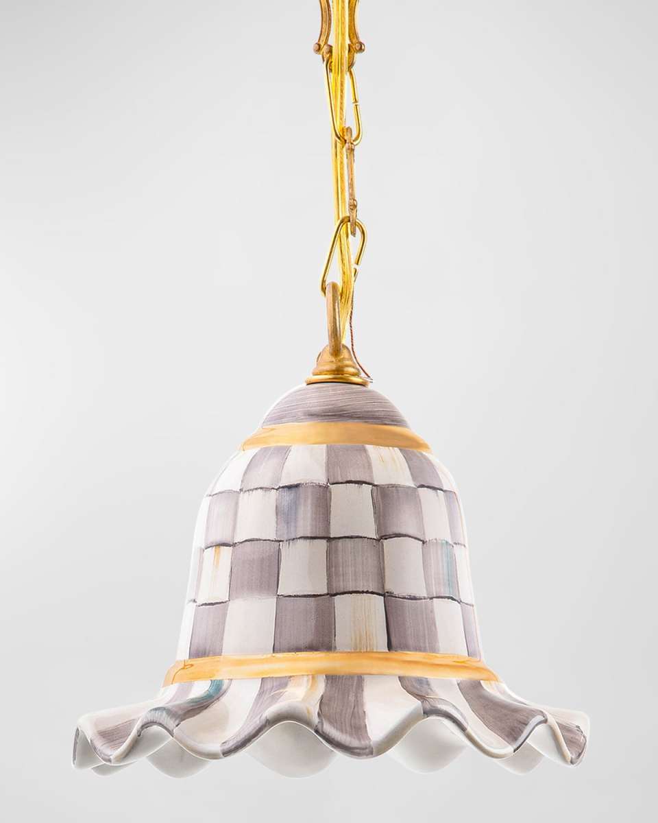 Sterling Check Pendant Light, Small