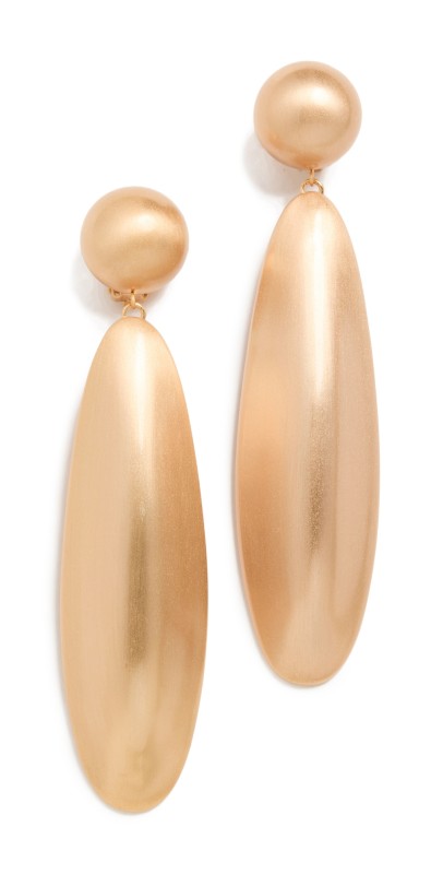 Cult Gaia Fiore Earrings Brushed Brass