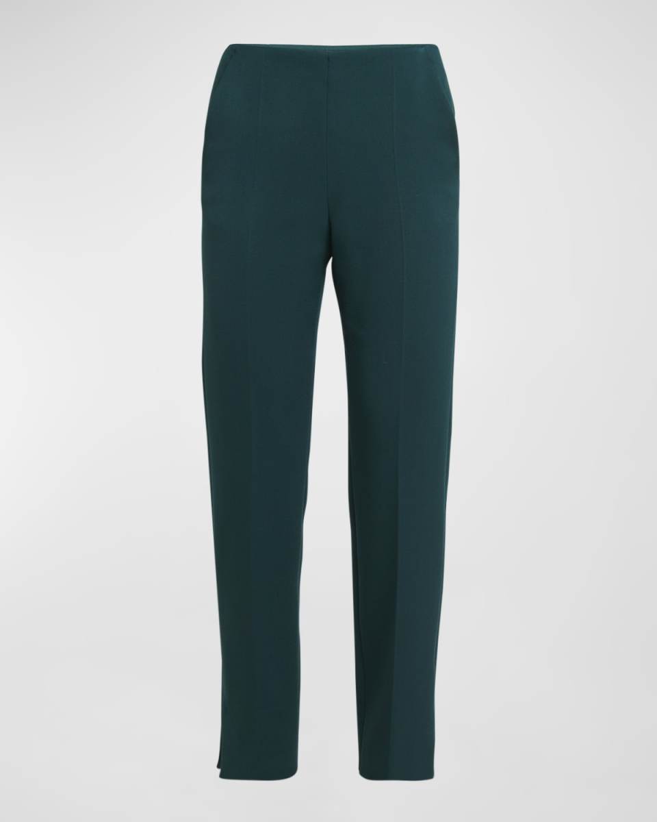 Slim-Leg Stretch Wool Trousers