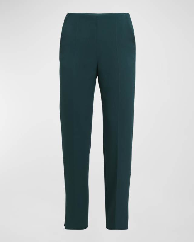 Slim-Leg Stretch Wool Trousers
