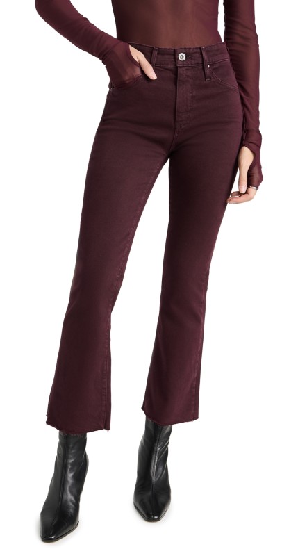 AG Farrah Boot Jeans Hi-white Pinot Noir