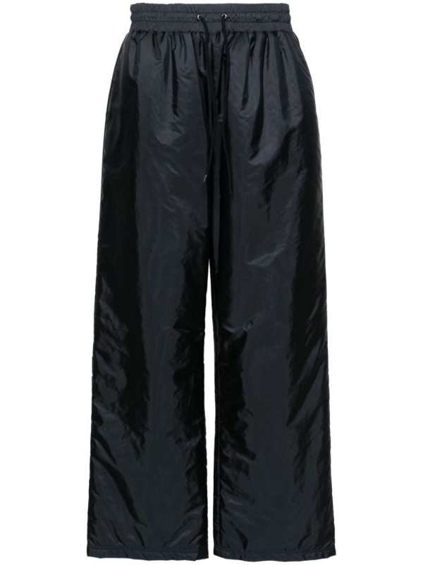 enamel-triangle padded straight trousers