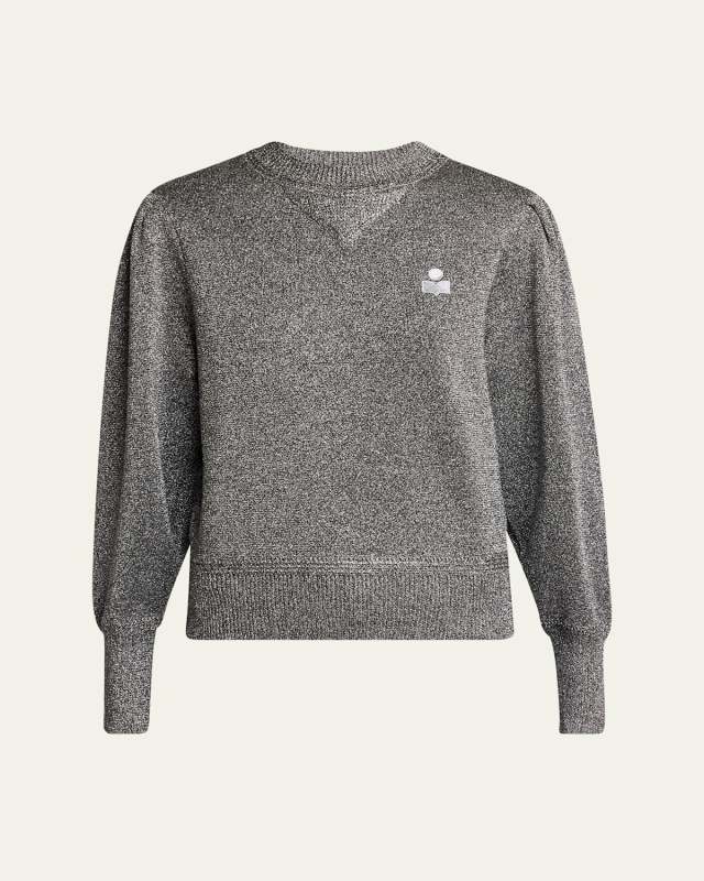 Kelaya Metallic Knit Logo Sweater