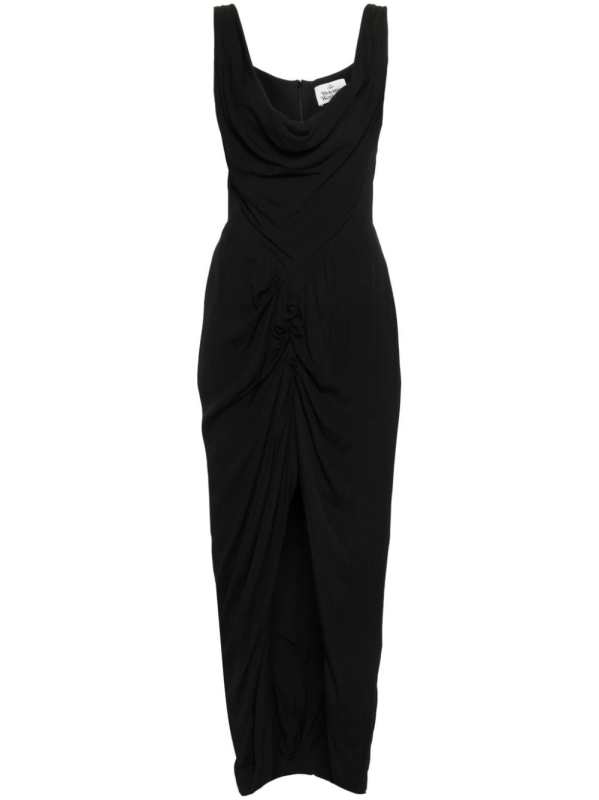 cowl neck maxi dress