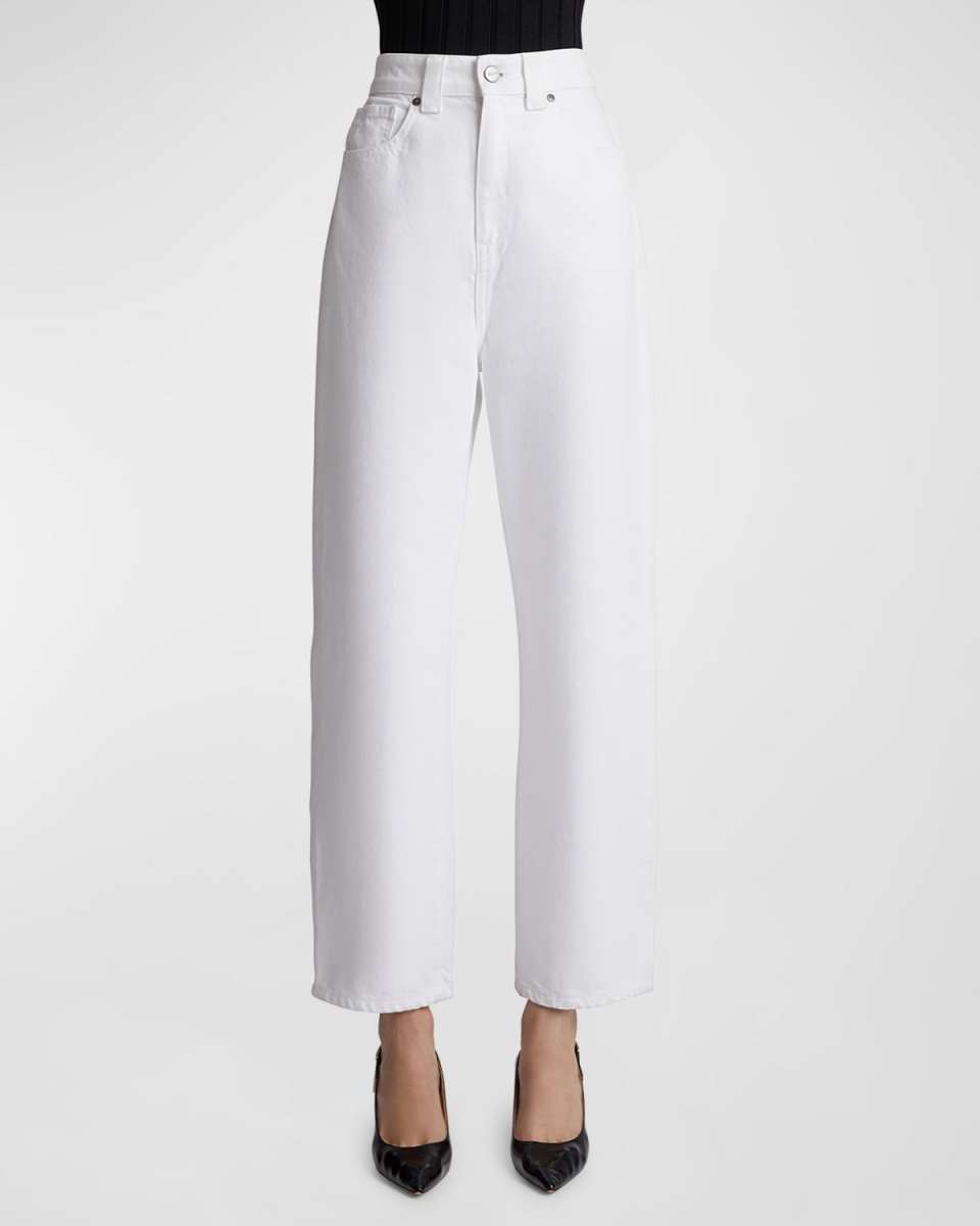 Shalbi High-Rise Straight-Leg Ankle Jeans