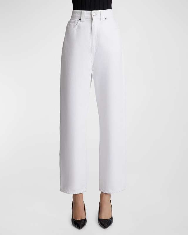Shalbi High-Rise Straight-Leg Ankle Jeans