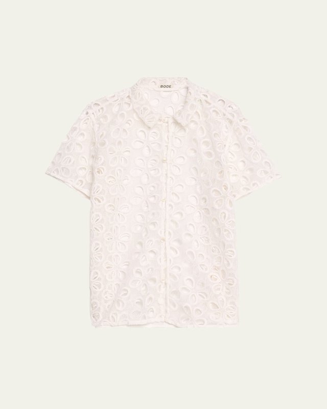 Primrose Floral Lace Button Down Shirt