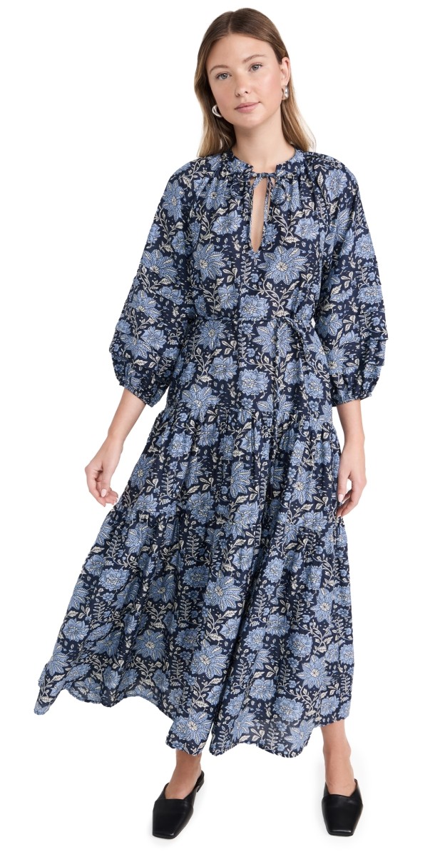 Apiece Apart Luminile Tier Maxi Dress Heritage Sky