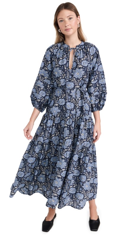 Apiece Apart Luminile Tier Maxi Dress Heritage Sky