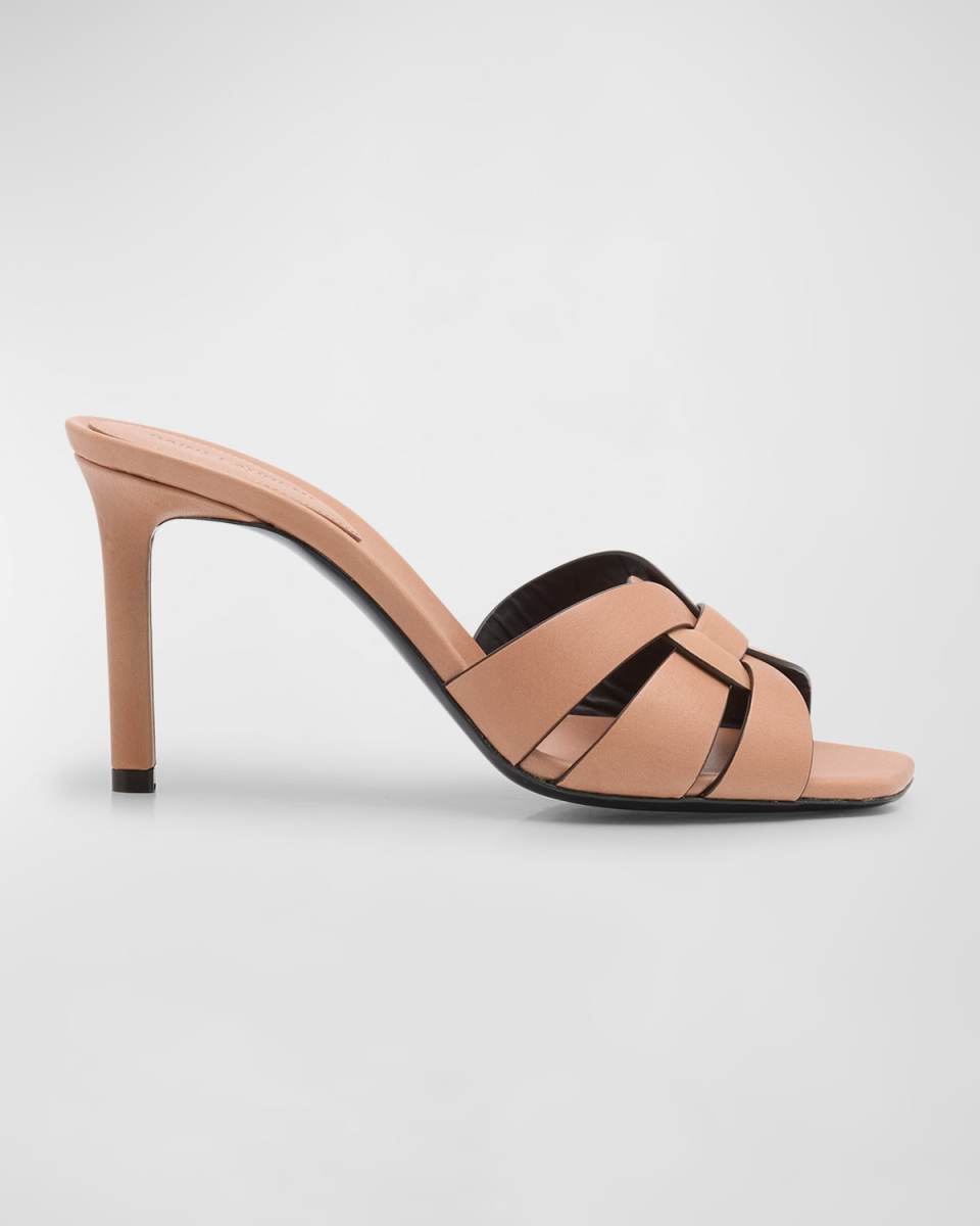 Tribute Woven Leather Mule Sandals