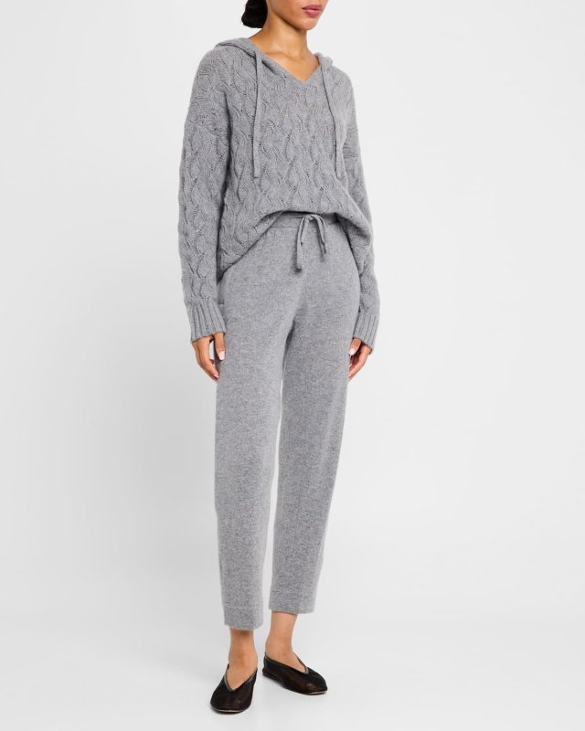 Recycled Cashmere Cropped Jogger Pants