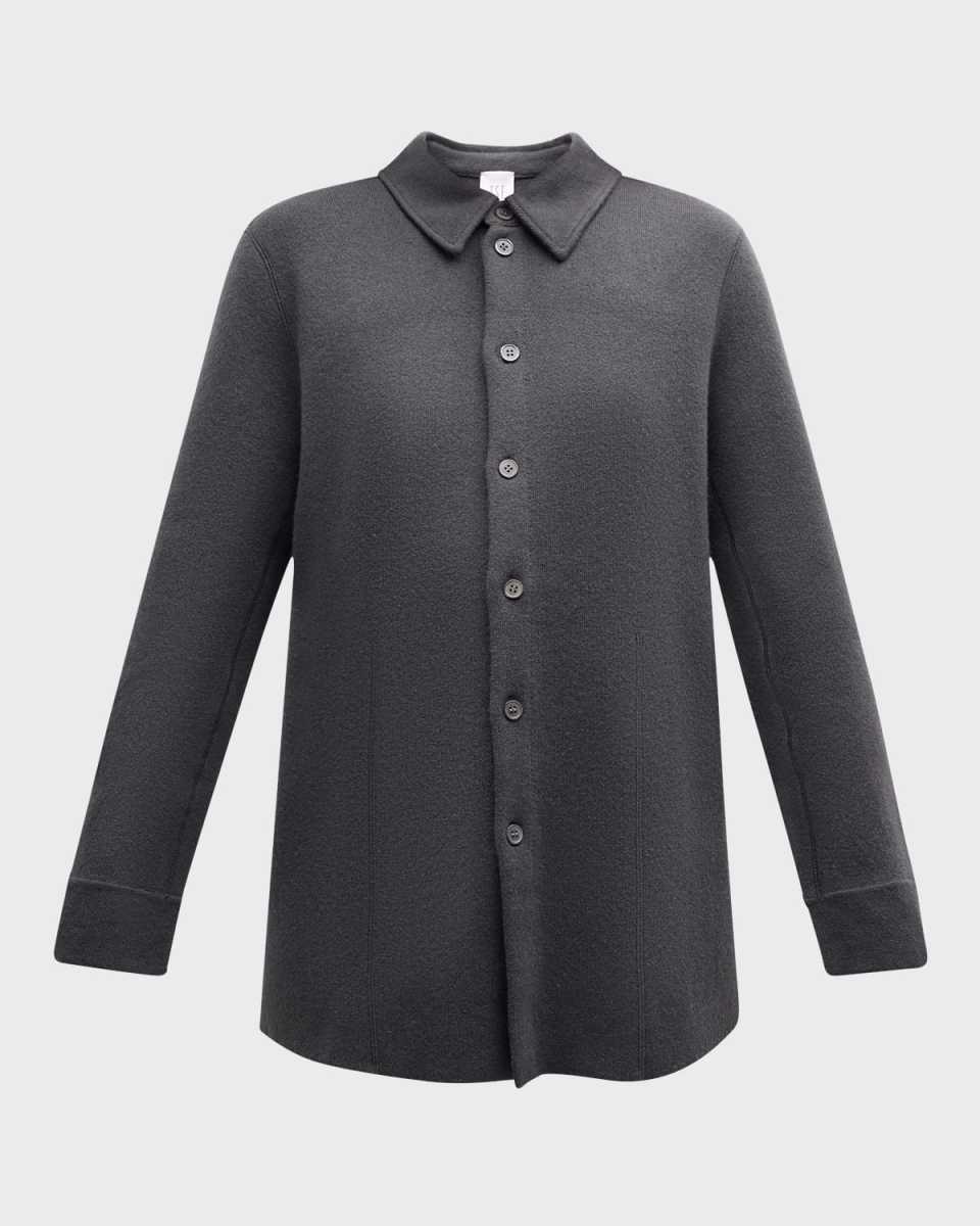 Cashmere Button-Down Knit Shirt