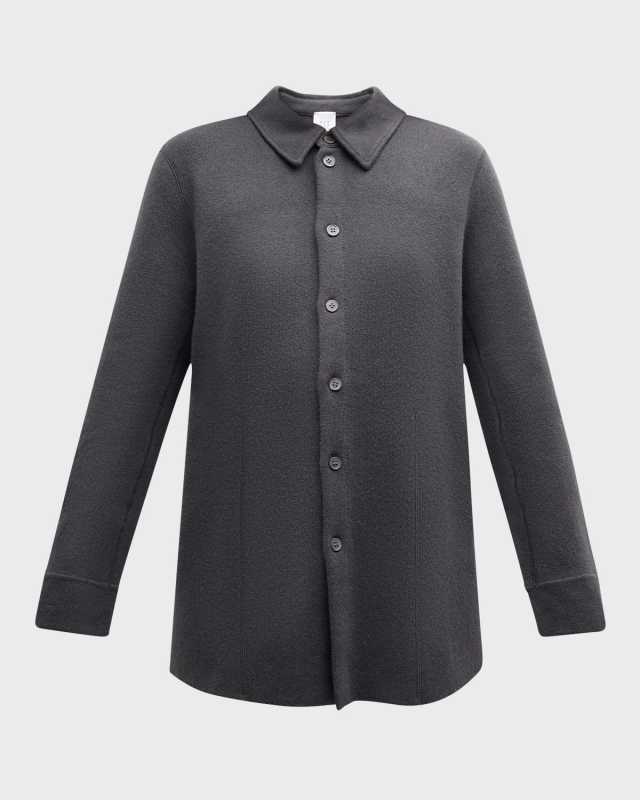 Cashmere Button-Down Knit Shirt
