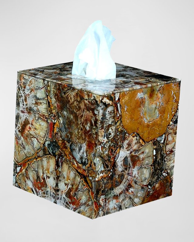 Petrified Wood Tissue Box Cover