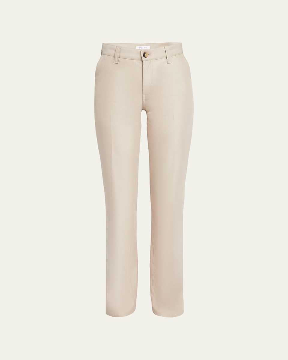 Thayer Luxury Cotton Straight-Leg Pants
