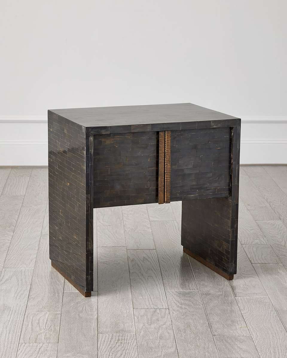 Horn Inlay Bedside Table