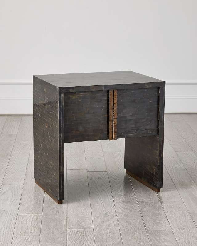 Horn Inlay Bedside Table
