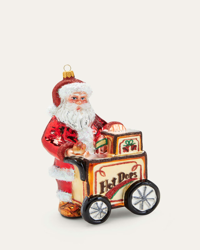Hot Dog Santa Christmas Ornament