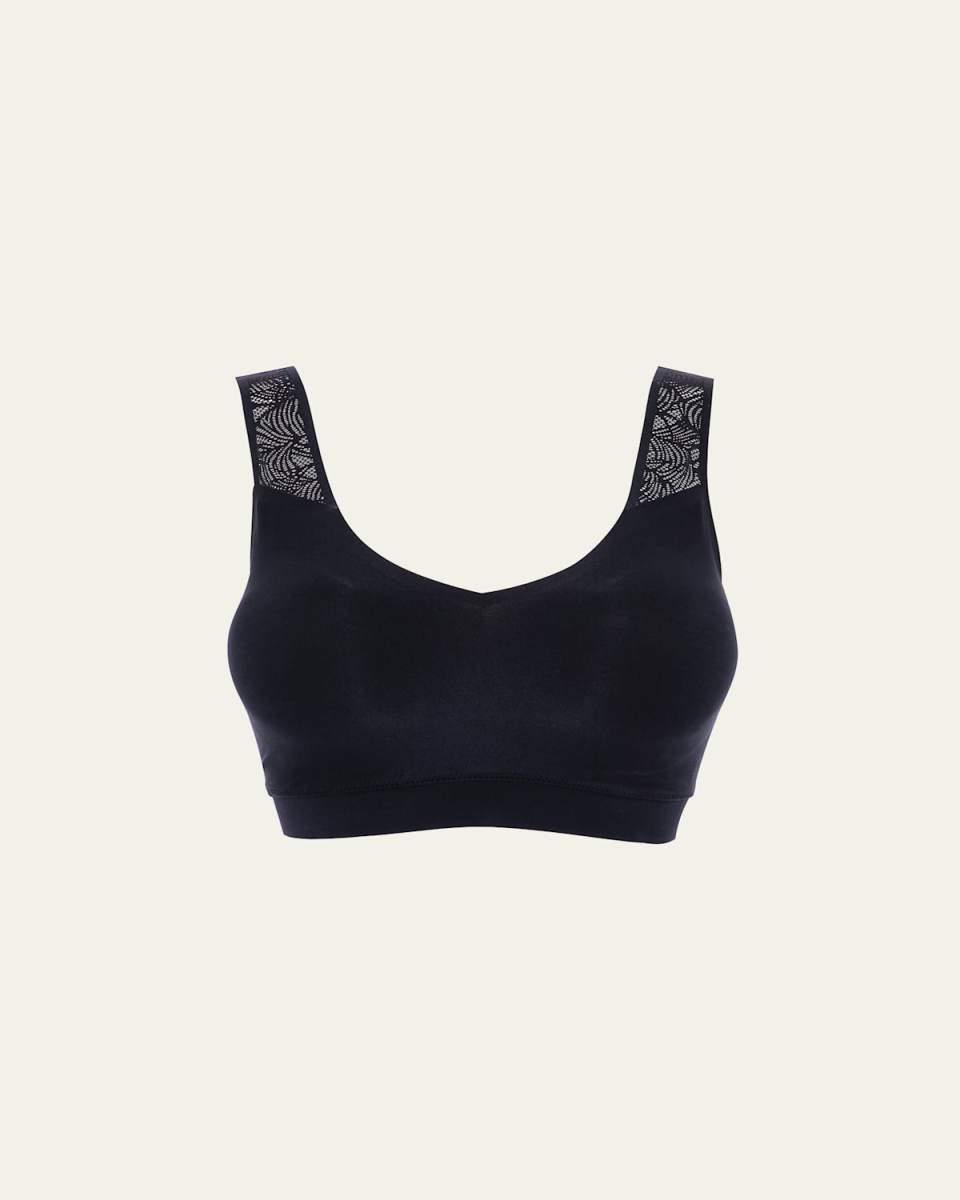 Soft Stretch Padded Lace-Back Bralett
