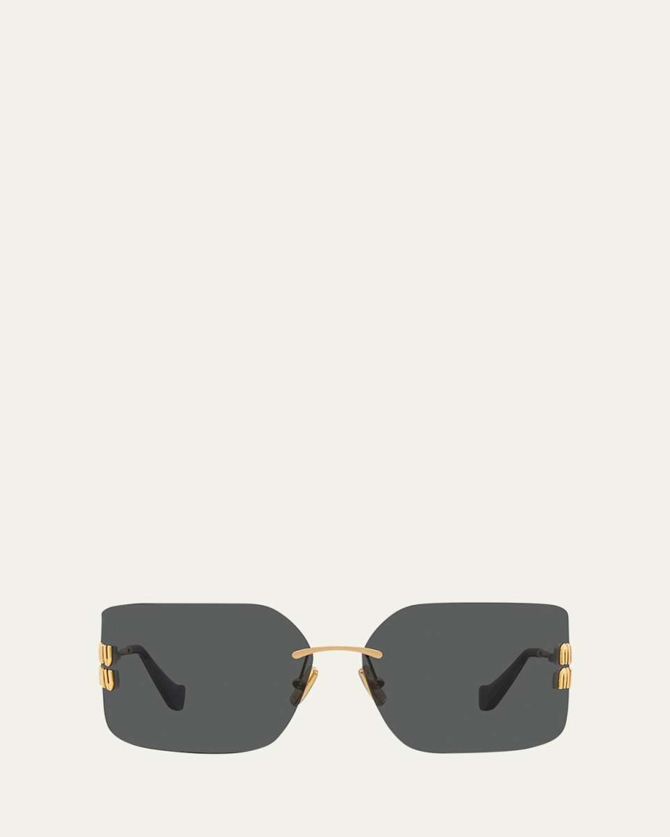 MU 54YS 80 Rimless Titanium Wrap Sunglasses