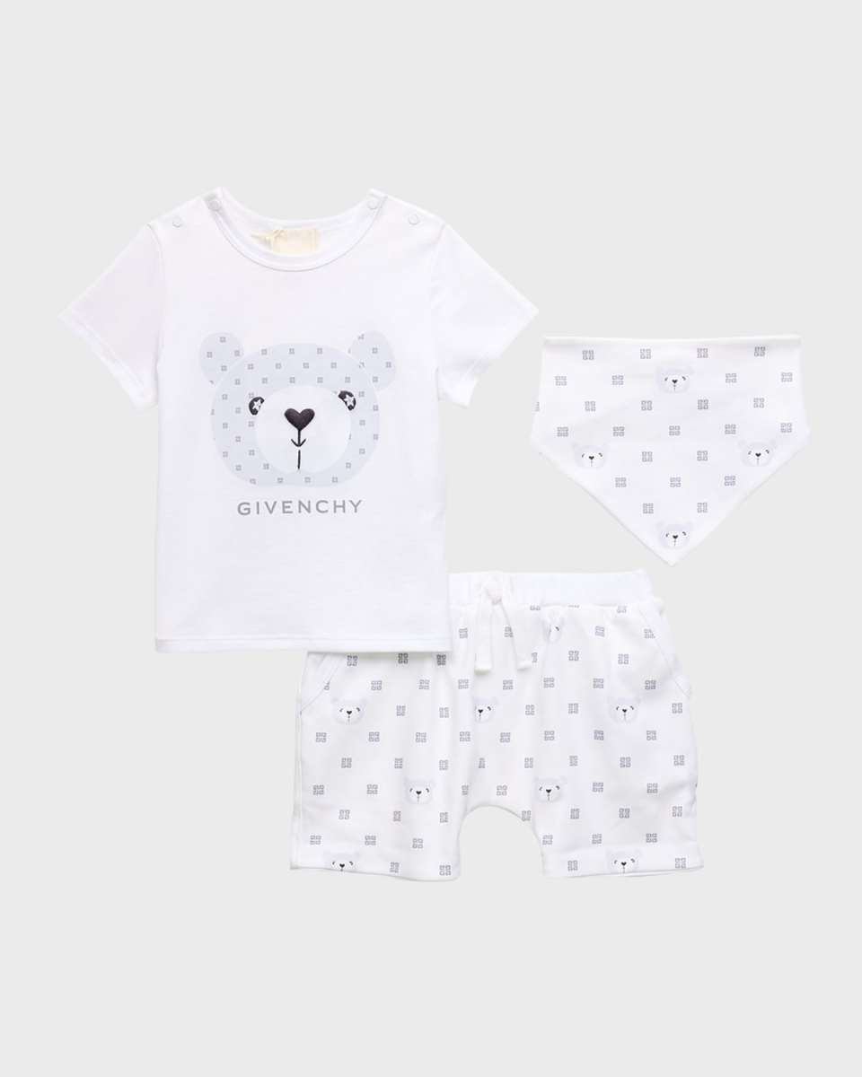 Boy's 4G Teddy Graphic T-Shirt Set, Size 1M-18