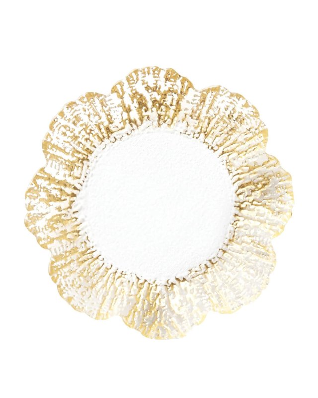 Rufolo Glass Gold Canape Plate
