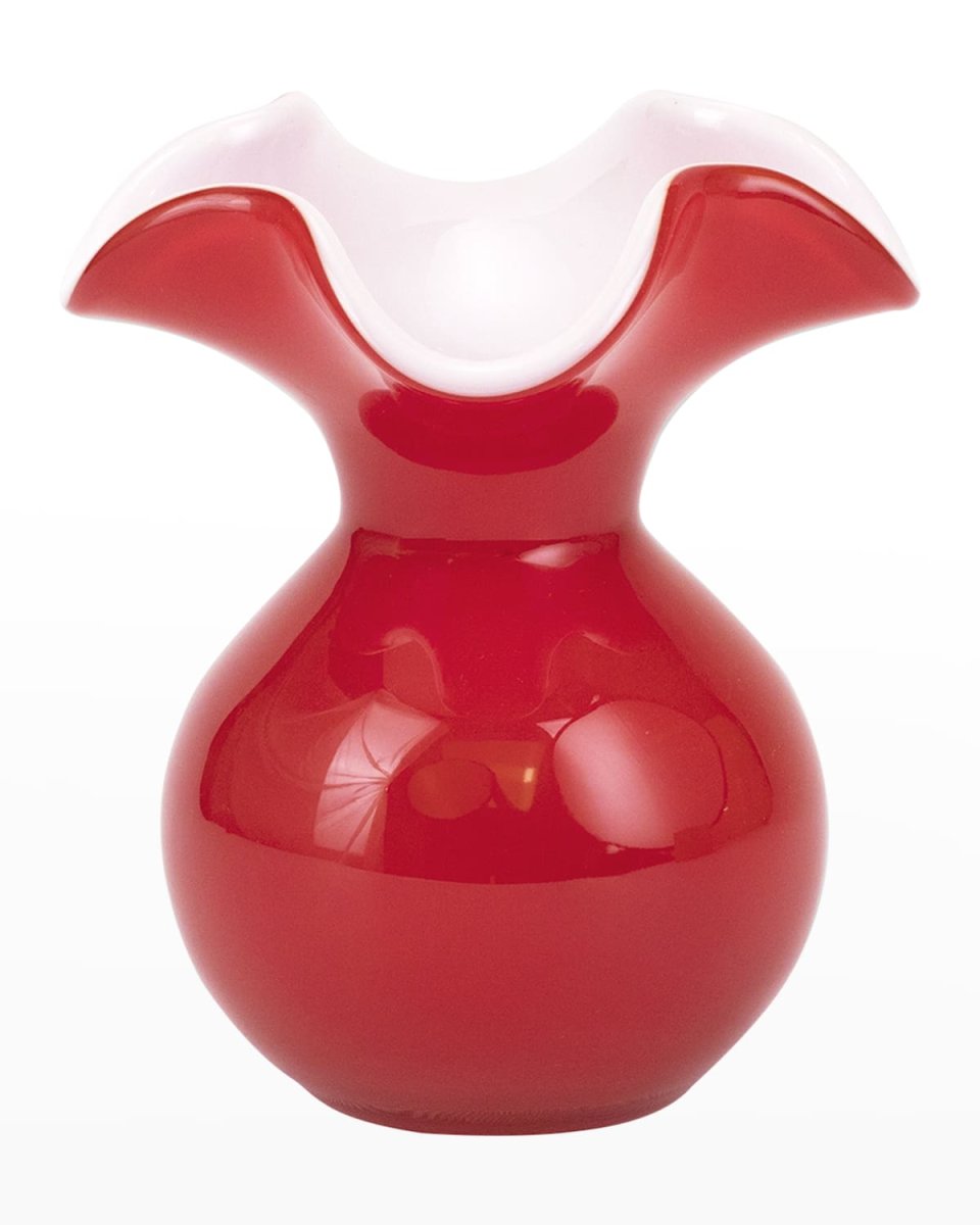 Hibiscus Glass Red Bud Vase