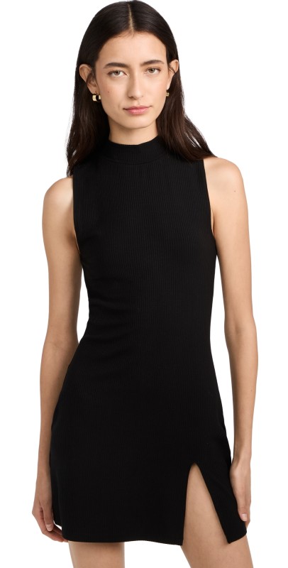 Reformation Skylar Knit Dress Black