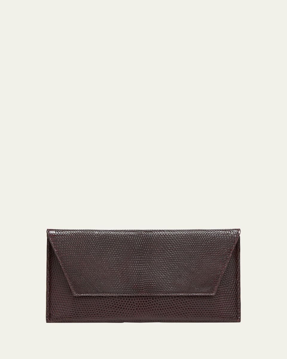 Belena Metallic Lizard Clutch Bag