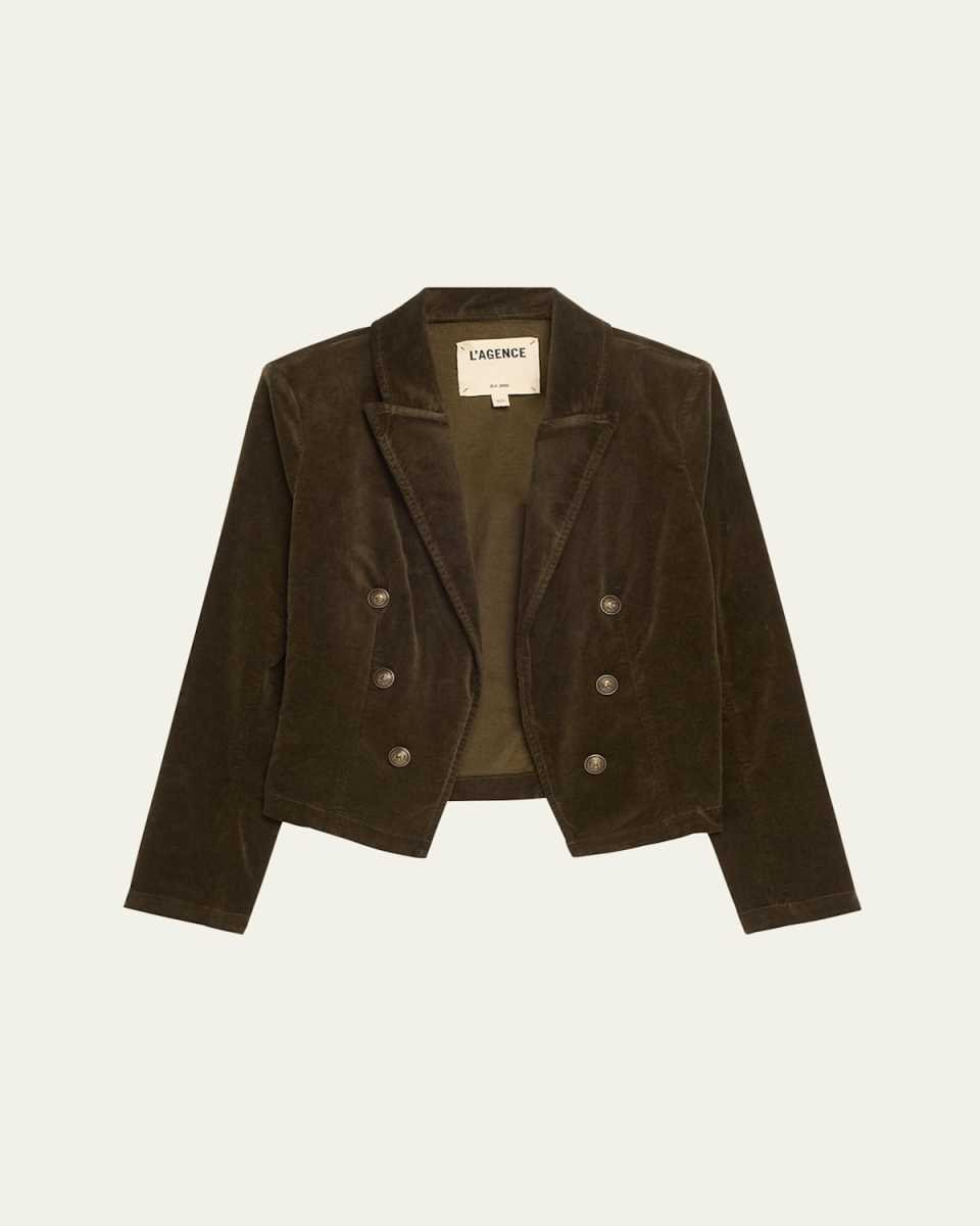 Wayne Cropped Velvet Jacket
