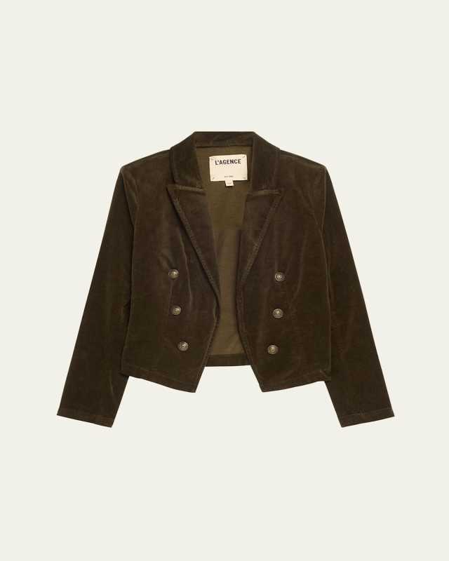 Wayne Cropped Velvet Jacket