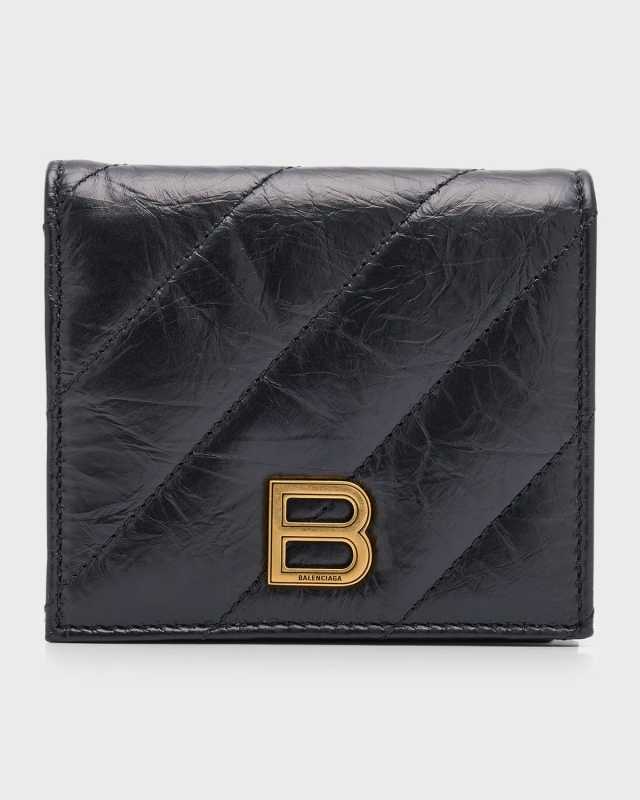 Crush Flap Coin And Card Holder Quilted