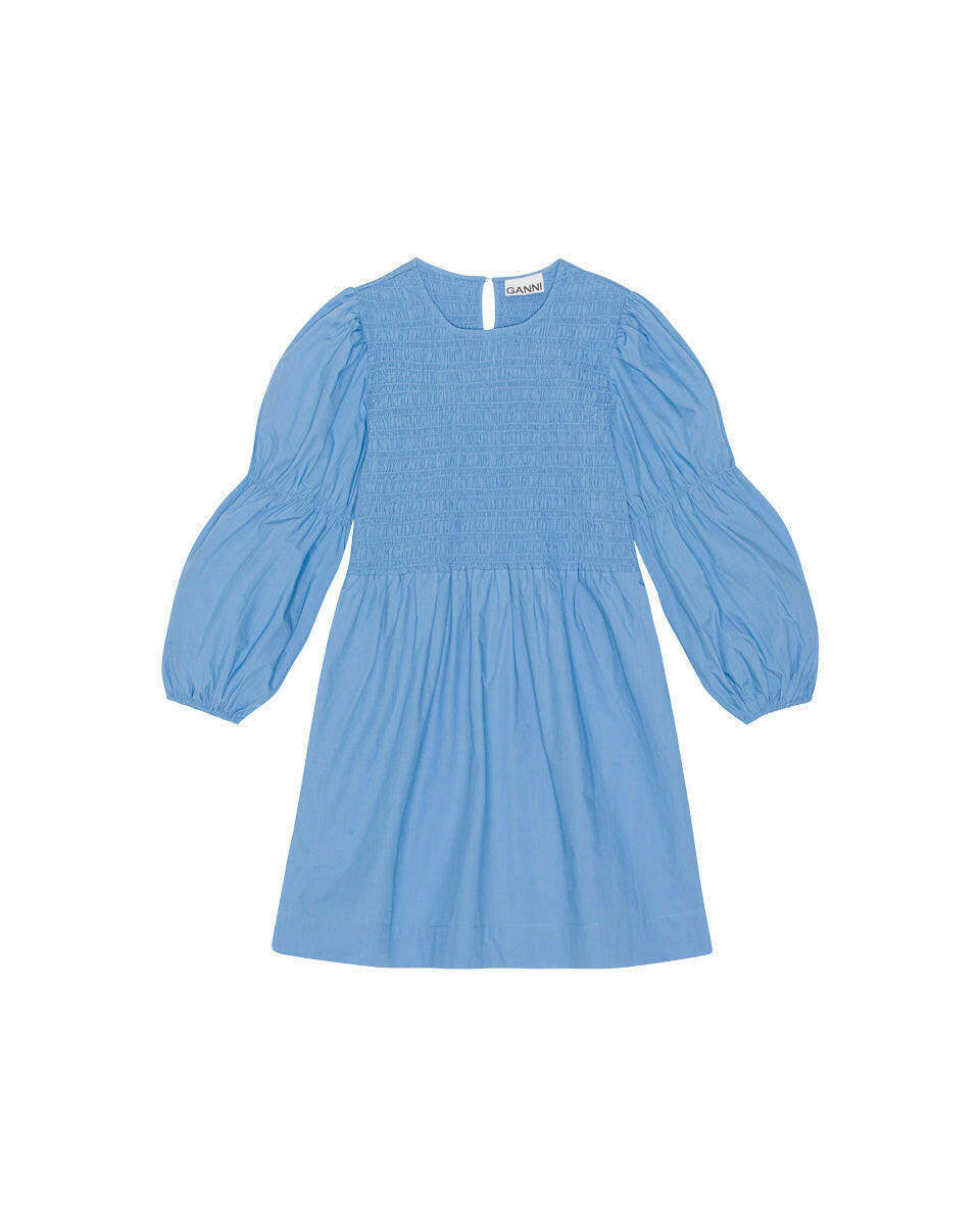 Cotton Poplin Smock Mini Dress