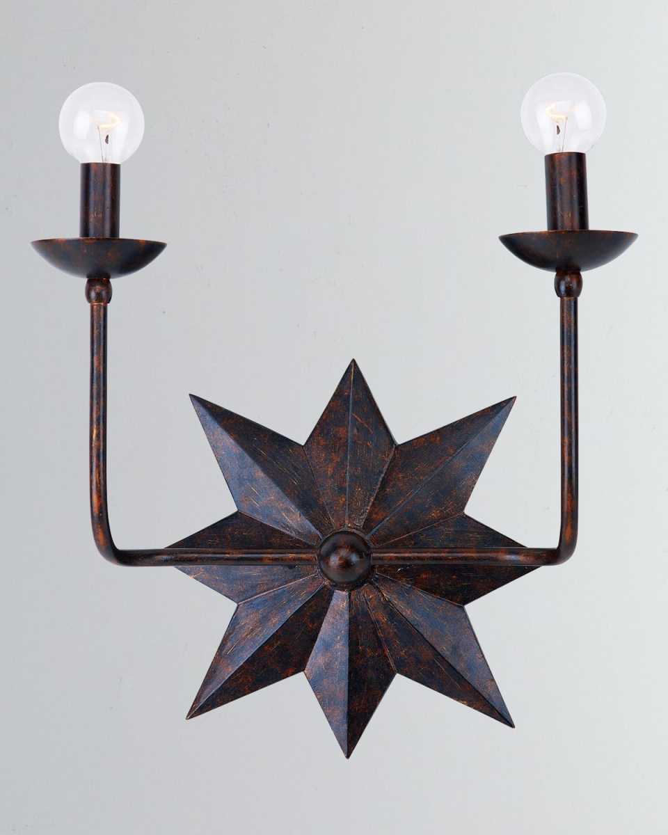 Astro 2-Light Bronze Sconce