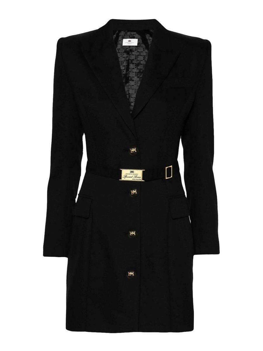 Elisabetta Franchi Robe Au Genou - Noir