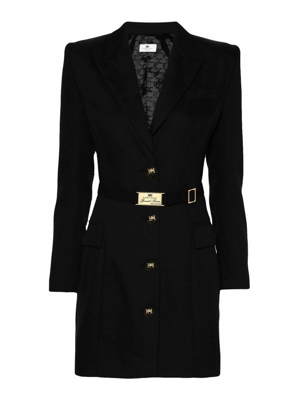 Elisabetta Franchi Robe Au Genou - Noir
