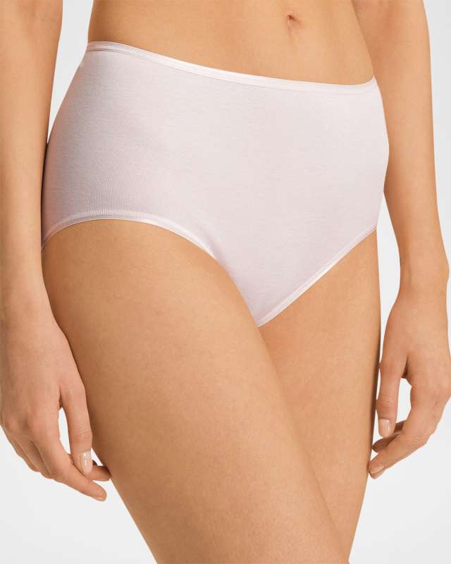 Cotton Seamless Satin-Trim Briefs