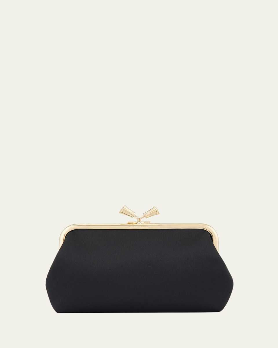 Maud Tassel Recycled Satin Clutch Bag